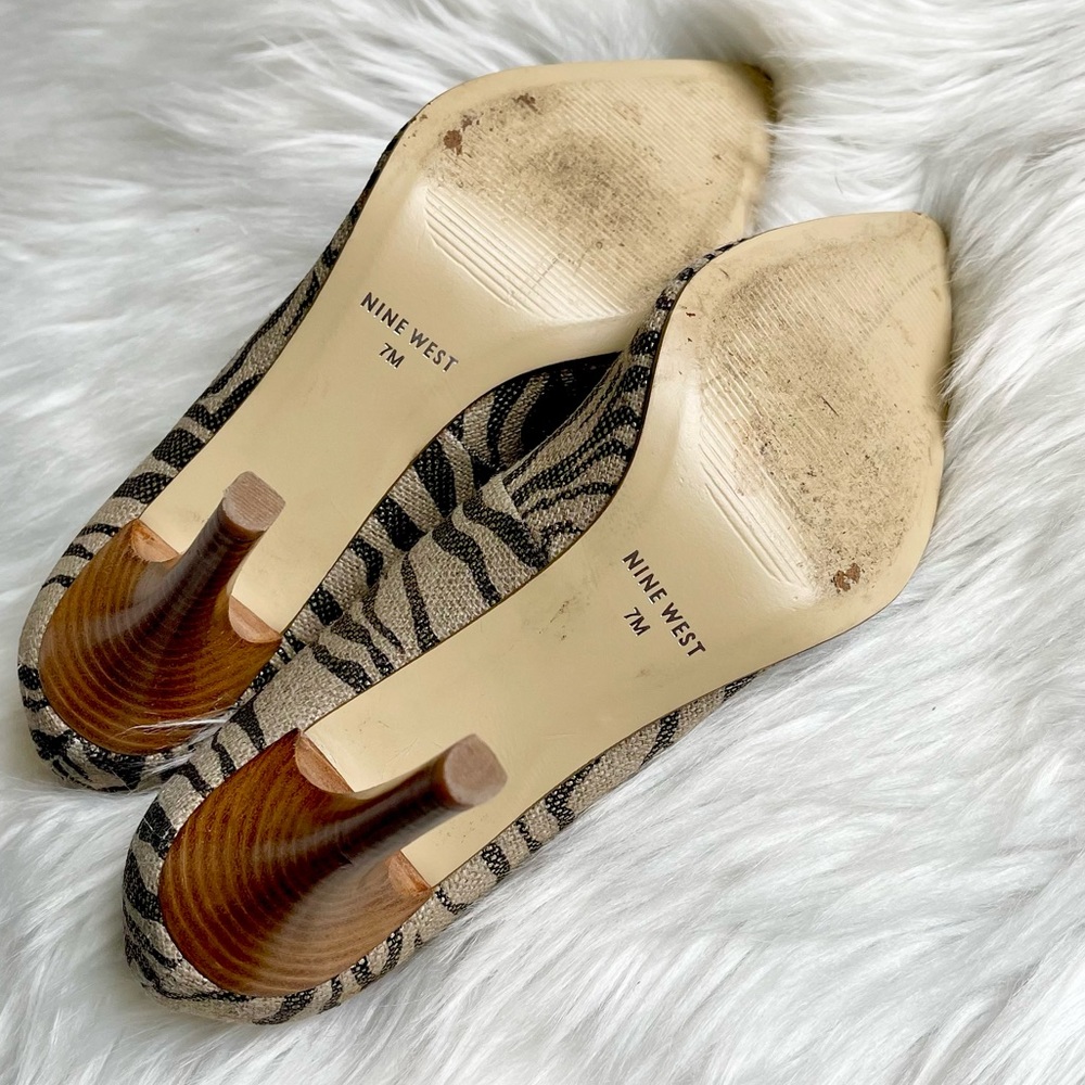 Nine West Metallic Zebra Print Heels - Picture 6 of 9